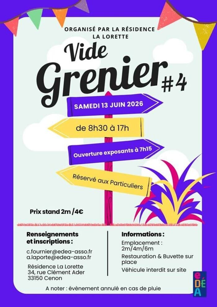 Vide grenier à La Résidence Lorette
