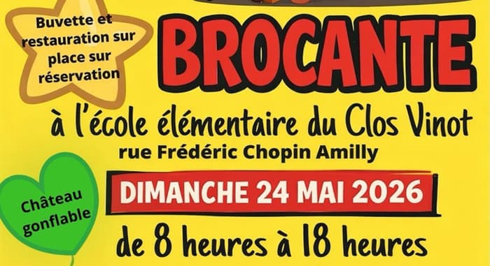 Brocante à l'école élémentaire du Clos-Vinot