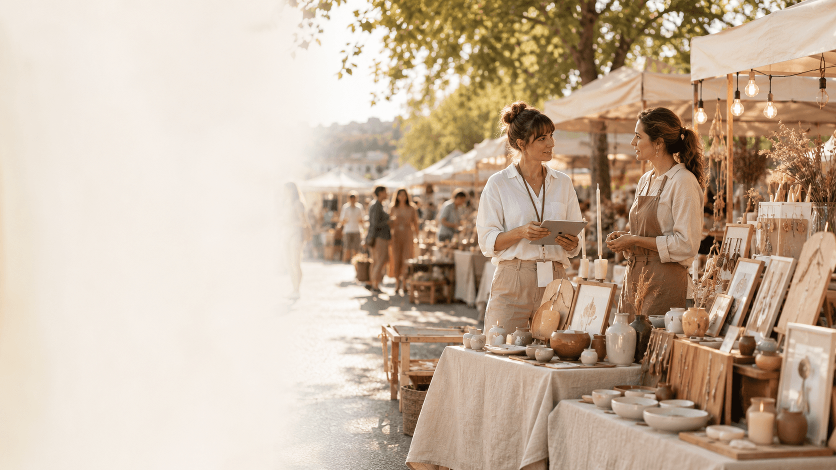 Marché de créateurs et exposants artisanaux en plein air
