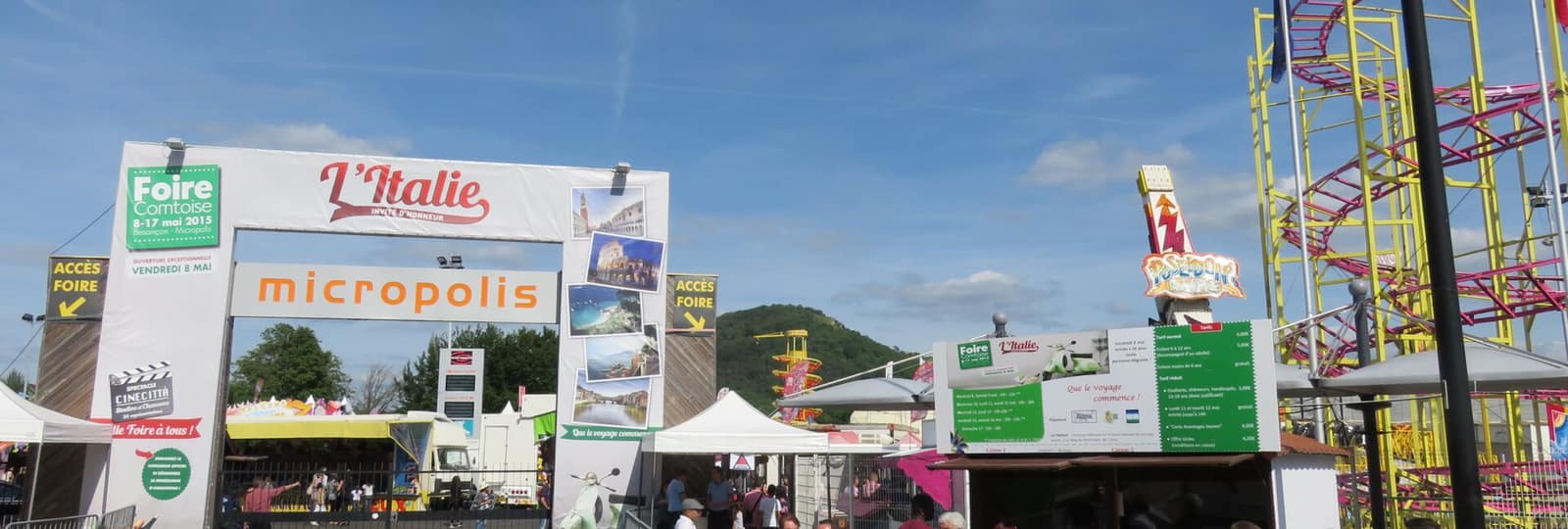 L'entrée de la Foire comtoise au parc des expositions Micropolis, à Besançon, en 2015