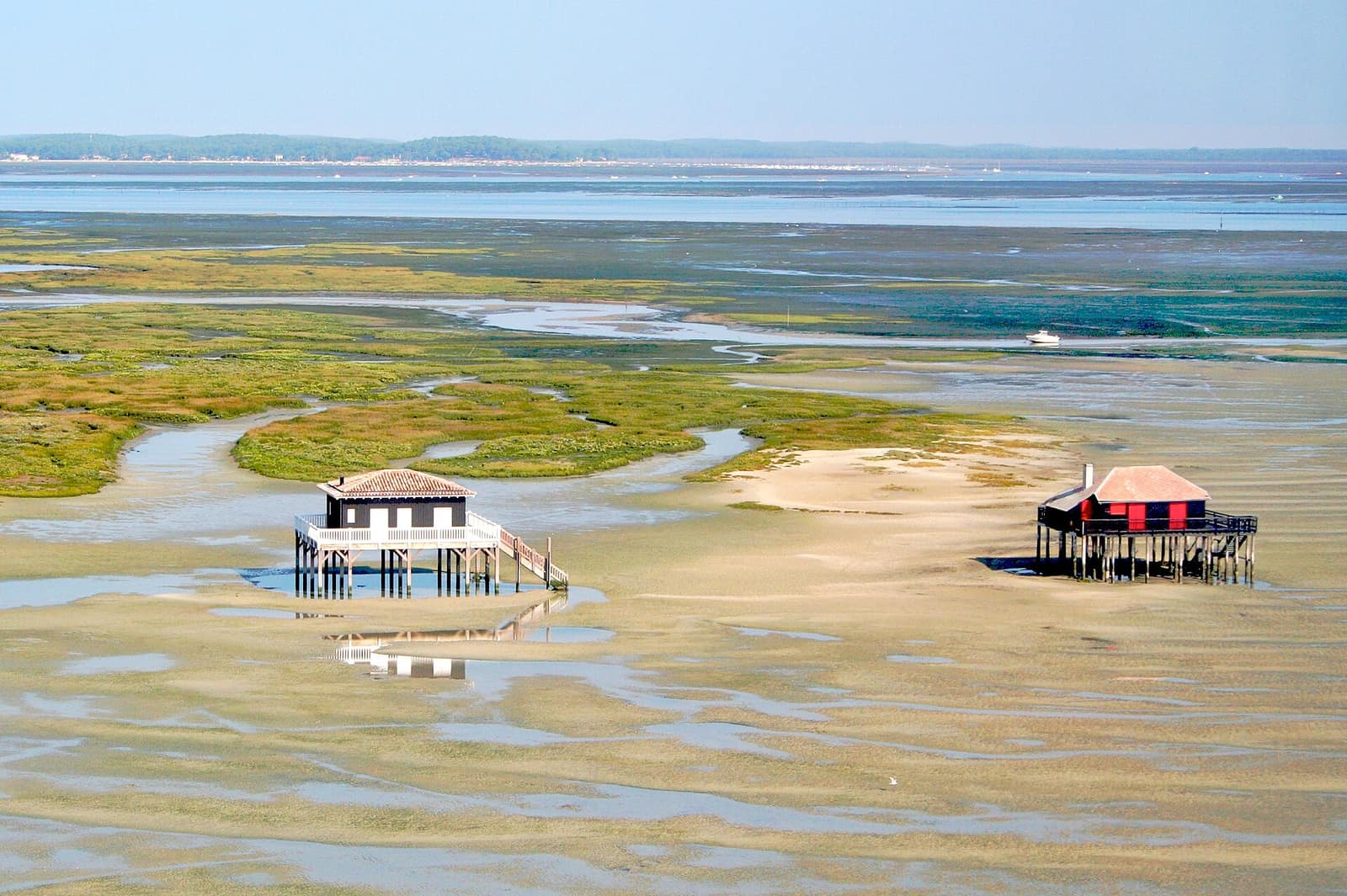 Les cabanes tchanquées sur pilotis du bassin d'Arcachon