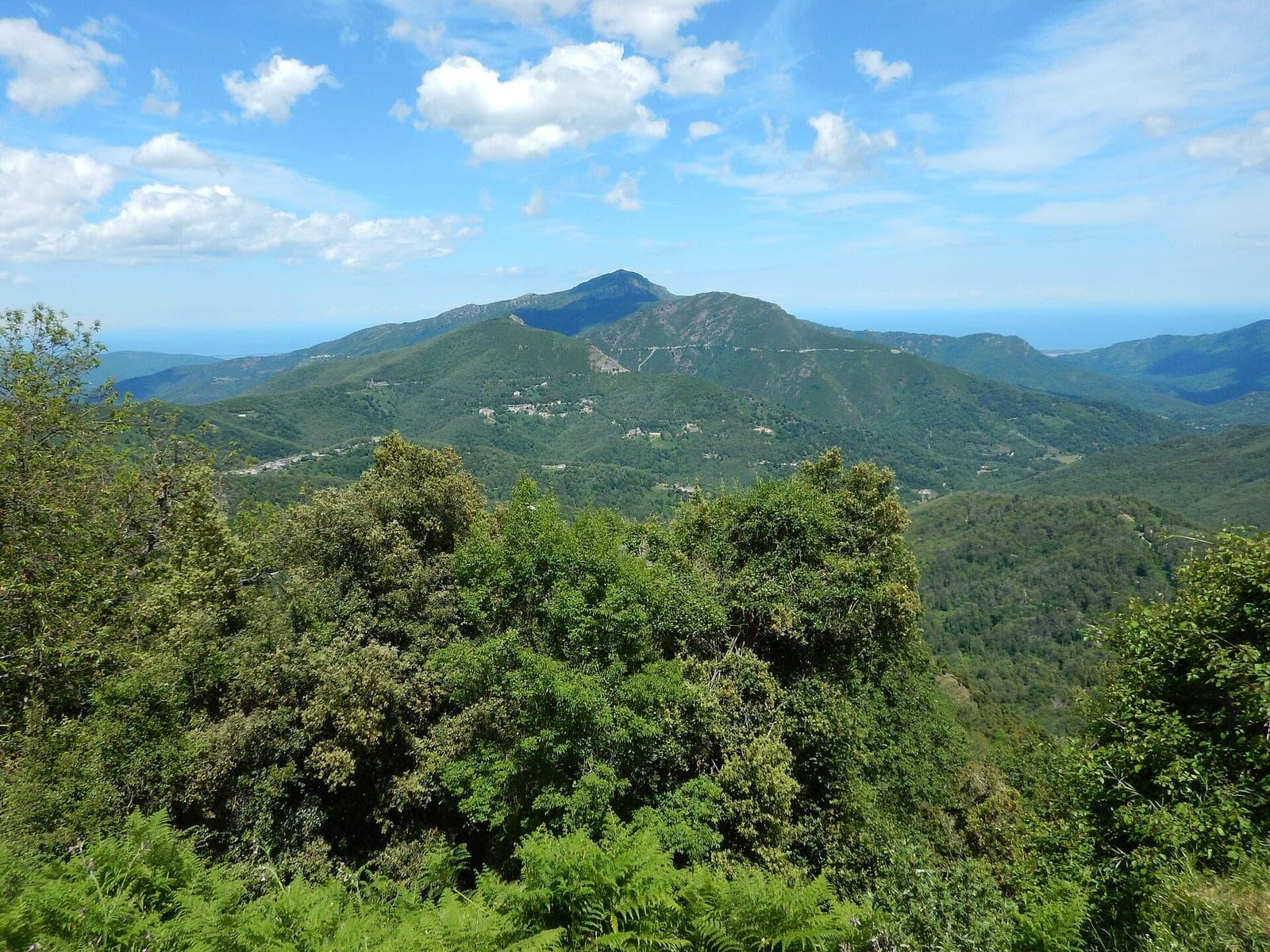 La Castagniccia vue depuis le col de Prato