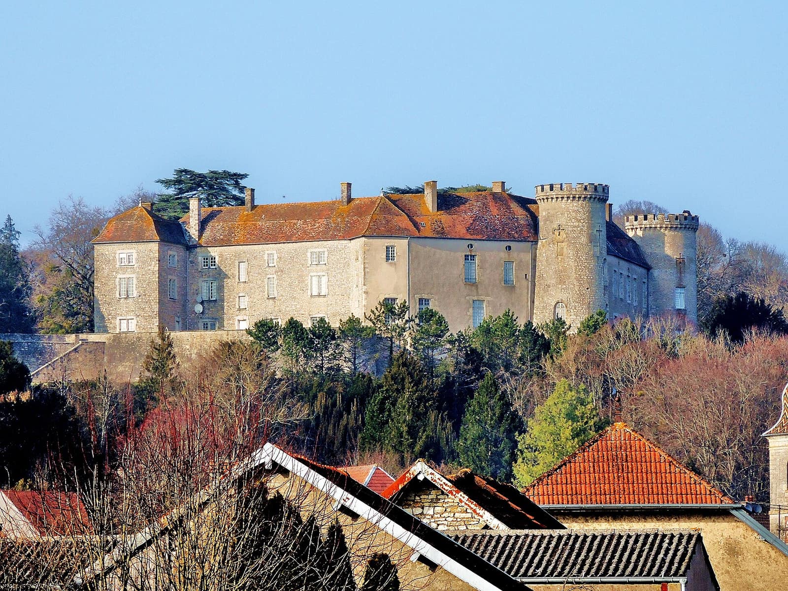 Le château de Ray-sur-Saône au-dessus du village