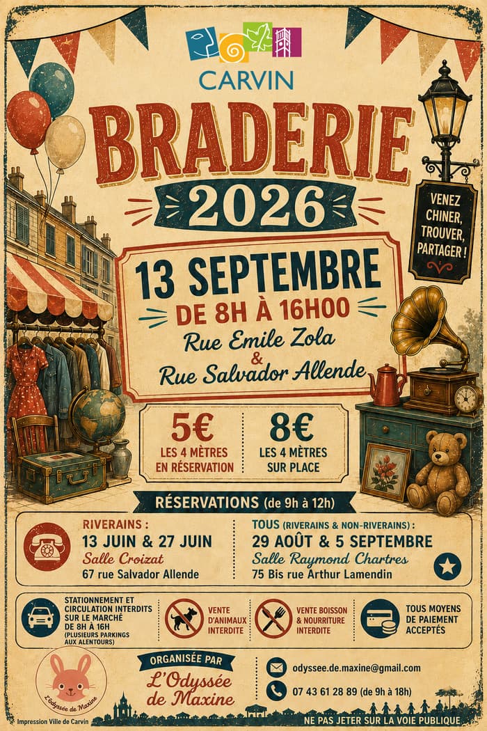 Inscription à la braderie de septembre